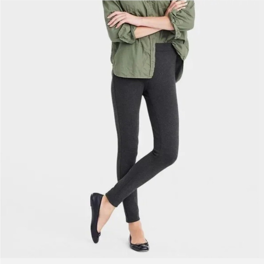 J. Crew Pixie Black Skinny Hybrid Leggings Pants 4R - Picture 2 of 8